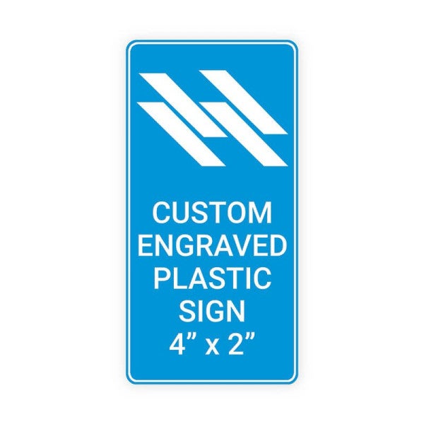 Engraved Sign Vertical 4 in x 2 in