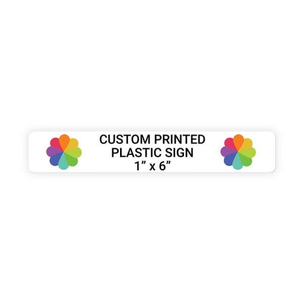 Color Sign Horizontal 1 in x 6 in