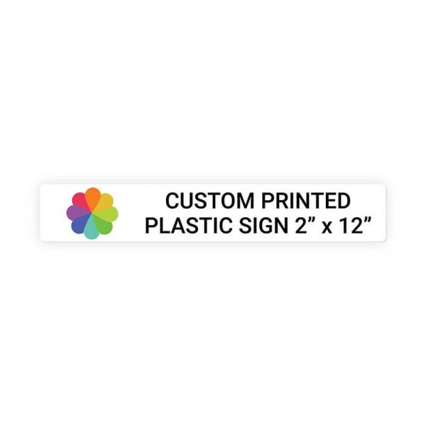 Color Sign Horizontal 2 in x 12 in