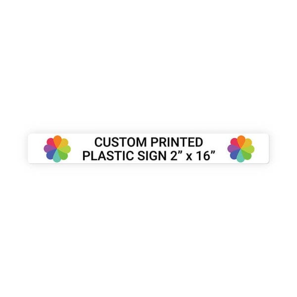 Color Sign Horizontal 2 in x 16 in