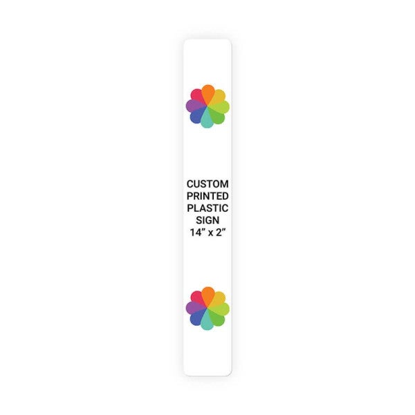 Color Sign Vertical 14 in x 2 in