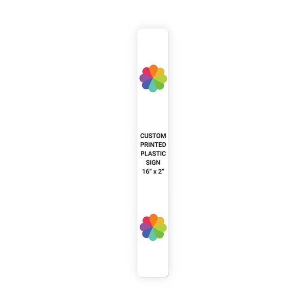 Color Sign Vertical 16 in x 2 in