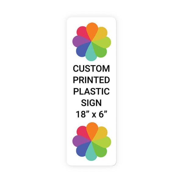 Color Sign Vertical 18 in x 6 in
