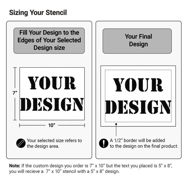 6" x 12" Custom Stencil - alternate view