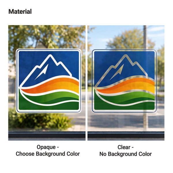 Custom 12" x 12"  Square Static Window Cling - alternate view