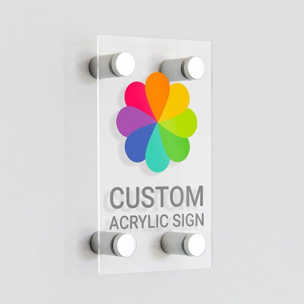 24"x10" Custom Acrylic Clear Signage