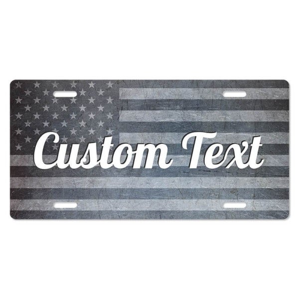 Custom License Plate with Pink Orchid Flowers
