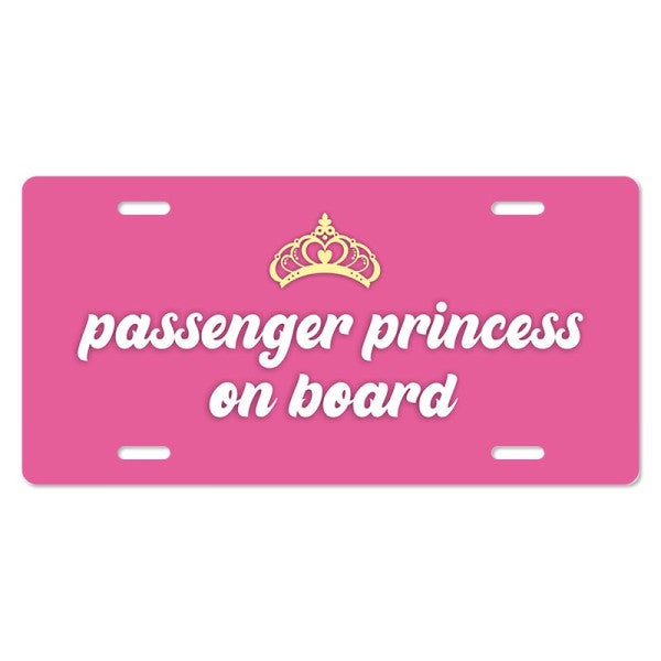 Custom License Plate with Pink Orchid Flowers