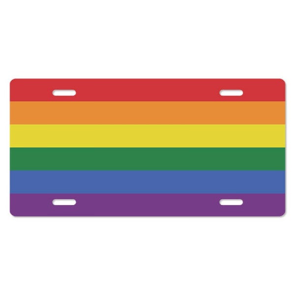 Custom License Plate with Pink Orchid Flowers