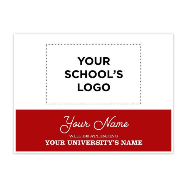 College Bound with School Logo Graduation Yard Sign
