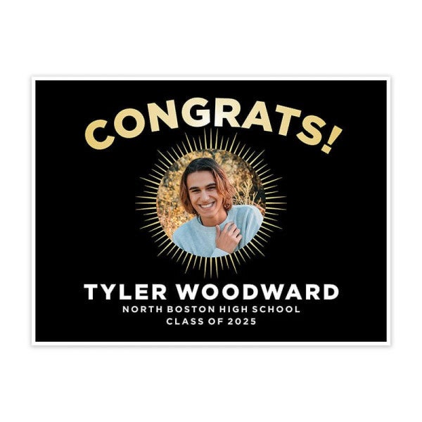 Sunburst Graduation Yard Sign - alternate view