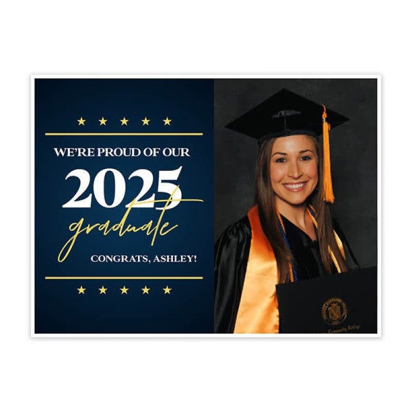 Star & Script Proud of Our Grad | Graduation Yard Sign - alternate view