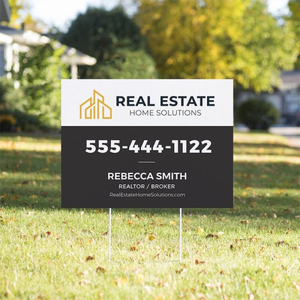 Custom Real Estate Yard Sign - alternate view