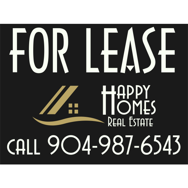 Real Estate For Lease Sign