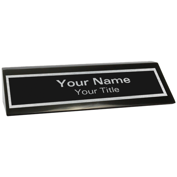 Piano High Gloss 2" x 8" Black Desk Wedge - alternate view