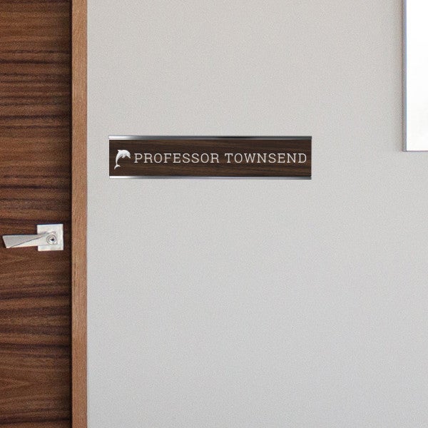 2" x 10" Custom Engraved Plastic Sign Indoor/Outdoor Horizontal - alternate view
