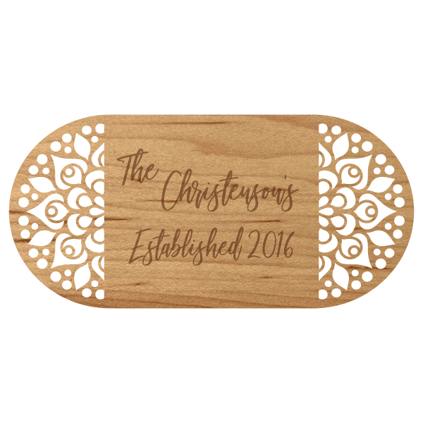 Established Fancy Wooden Anniversary Sign | 6" x 12"