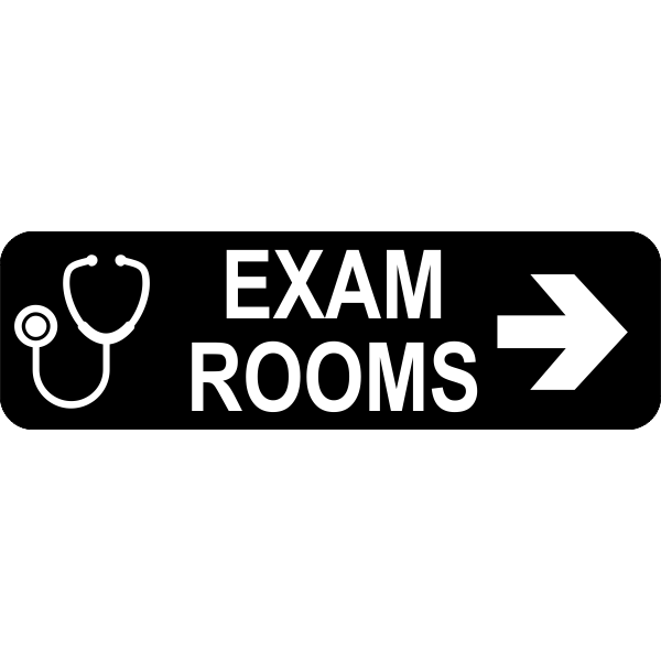 Exam Rooms Right Sign