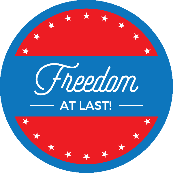 Freedom At Last Business Reopening Floor Decal