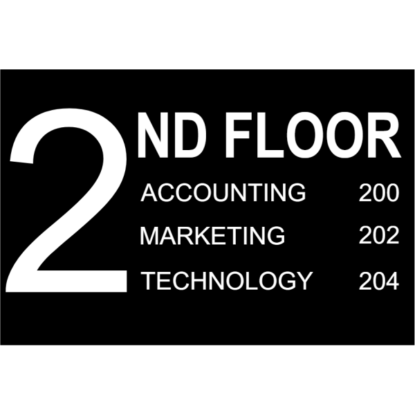 Floor Levels Sign
