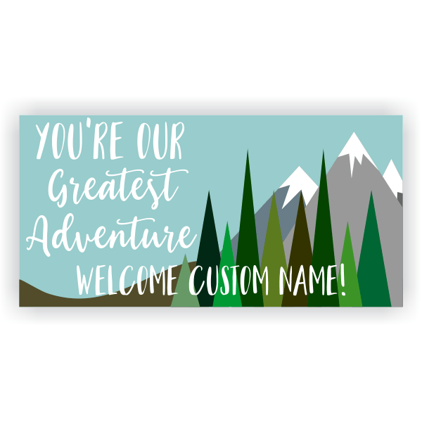 Greatest Adventure Baby Shower Banner