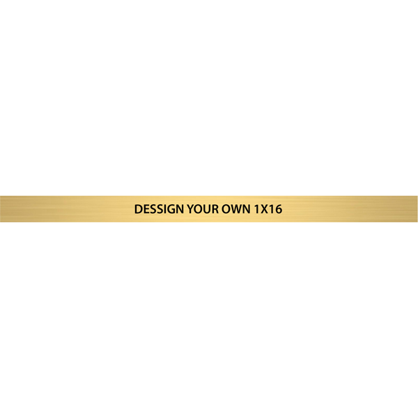 Horizontal Engraved 1" x 16" Heavy Brass Signs  - alternate view