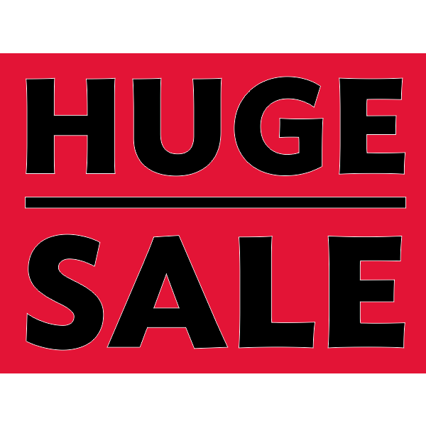 Huge Sale Yard Sign