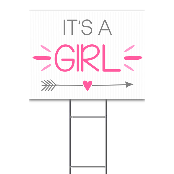 It's A Girl Yard Sign