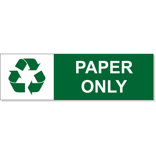 Paper Recycle Decal | 3" x 10"
