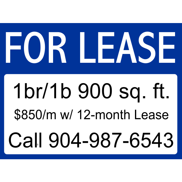 Basic For Lease Sign