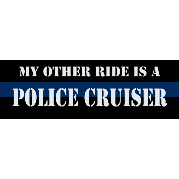 Police Cruiser Bumper Sticker