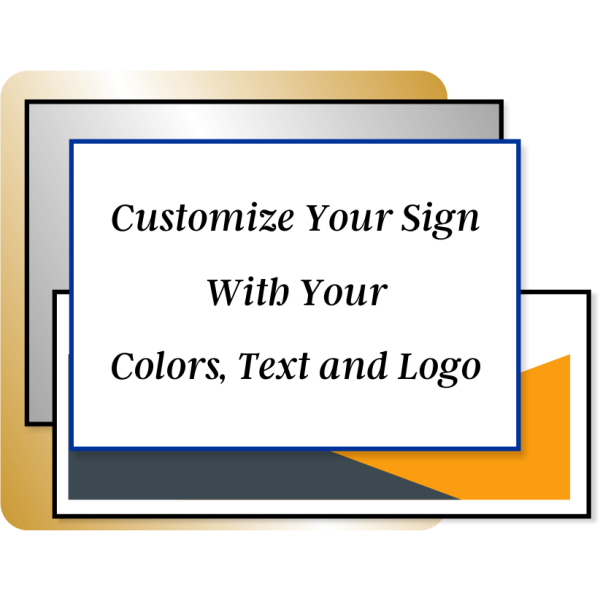 Color 2" x 1" Vertical Sign  - alternate view