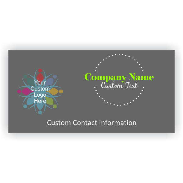 Round Dot Vinyl Banner with Logo | 3' x 6'