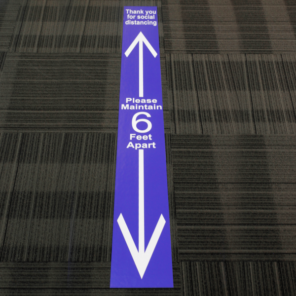 Please Maintain 6 Ft Apart Floor Decal - alternate view