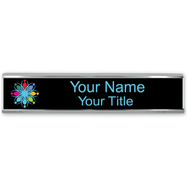 Traditional 2" x 12" Wall Nameplate - Full Color