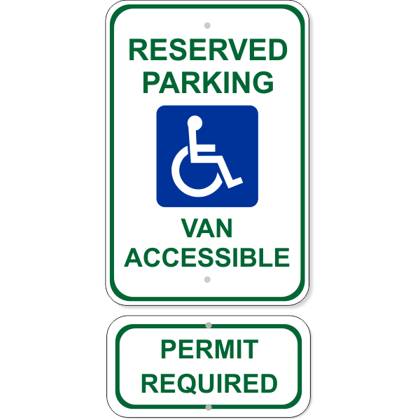 Van Accessible Handicap Sign Bundle