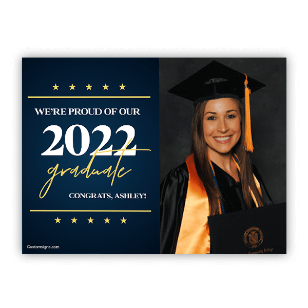 2022 Graduation Star and Script Yard Sign