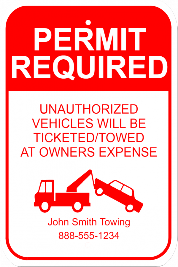 Permit Required Sign | 18" x 12" Permit Required Sign | 18" x 12"