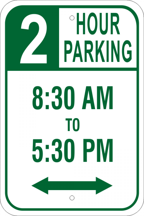 Parking Time Double Arrow Parking Sign Parking Time Double Arrow Parking Sign