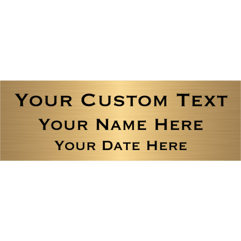Custom Three Line Brass Plates | 2" x 6"