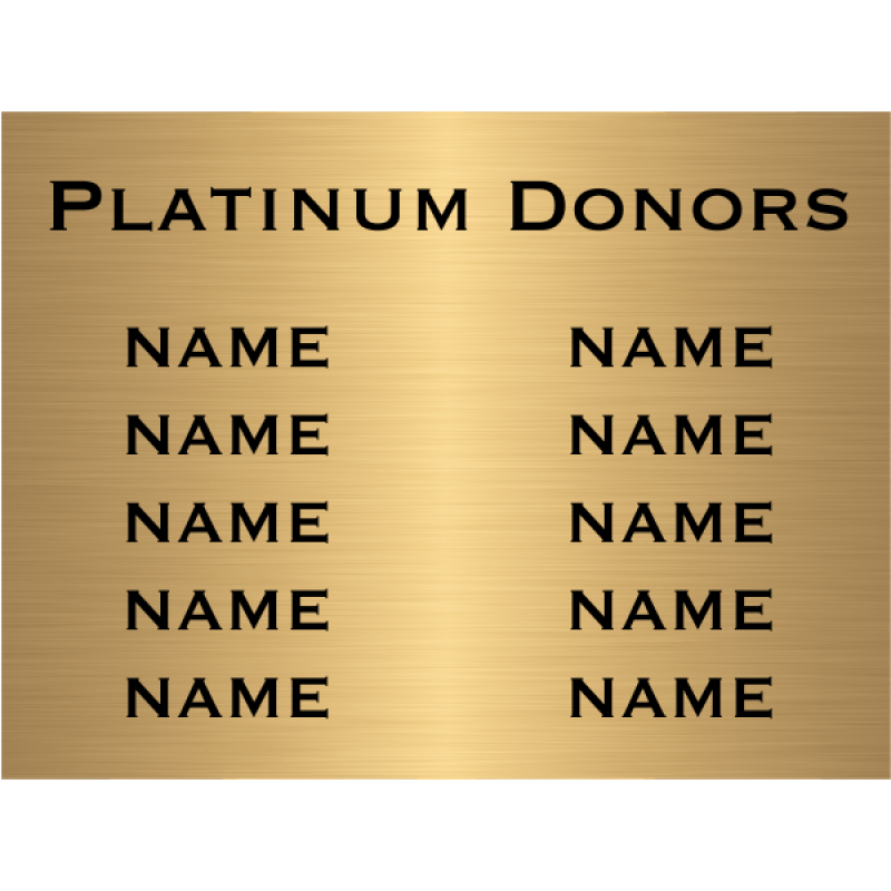 10 Name Brass Plates | 6" x 8"