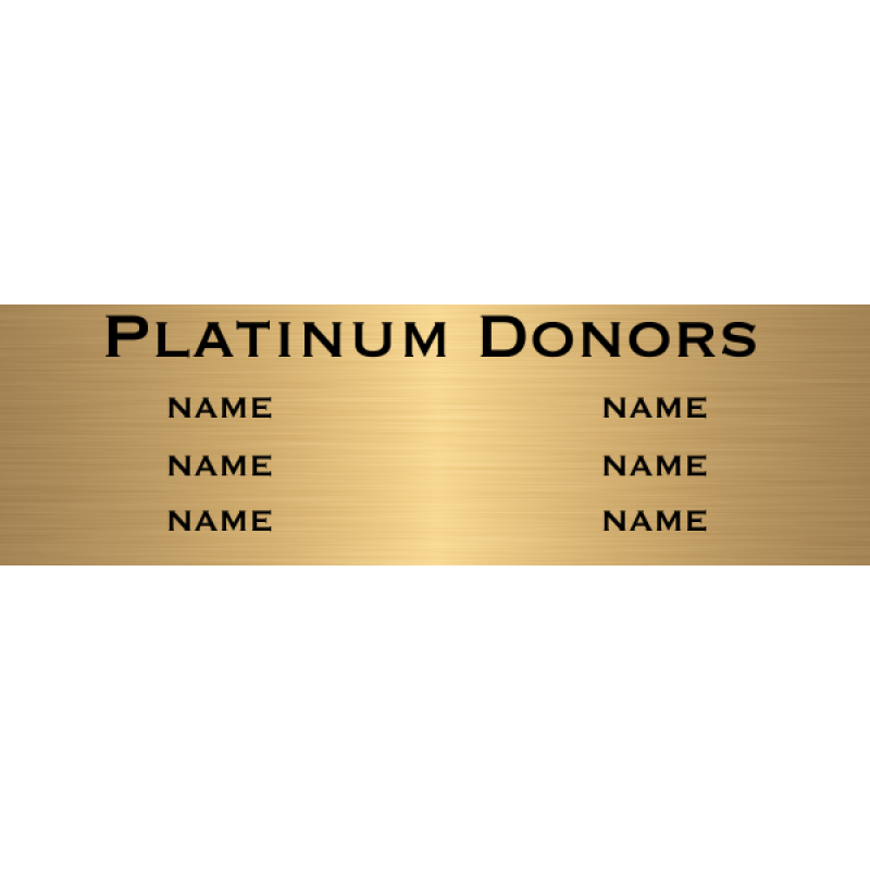 6 Name Brass Plates | 6" x 20"