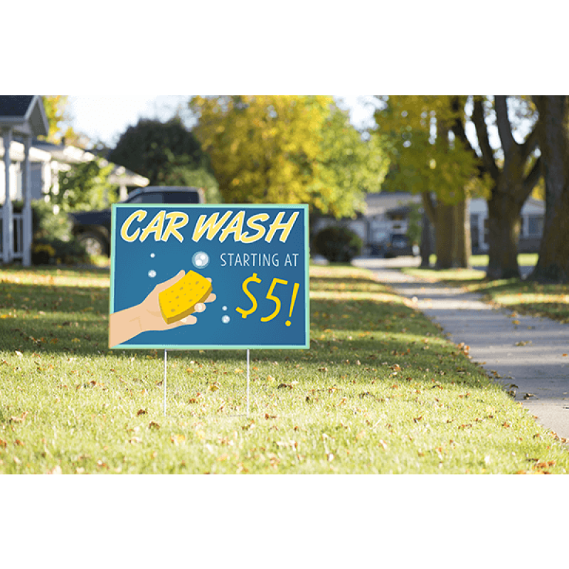 Mounted Hand Car Wash Sign