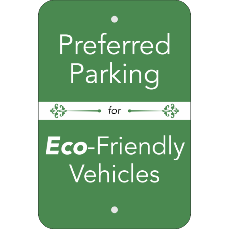 Vertical Eco Parking Conserve Sign