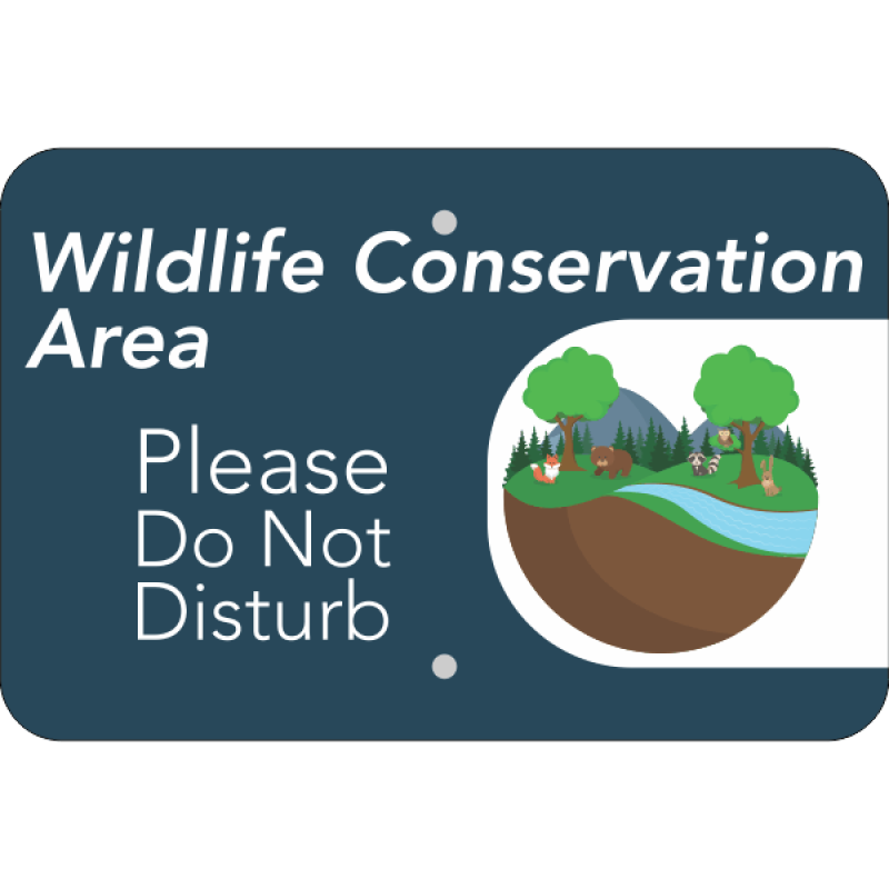 Horizontal Wildlife Conservation Sign
