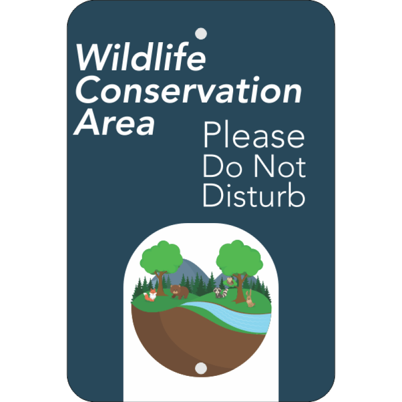 Vertical Wildlife Conservation Sign