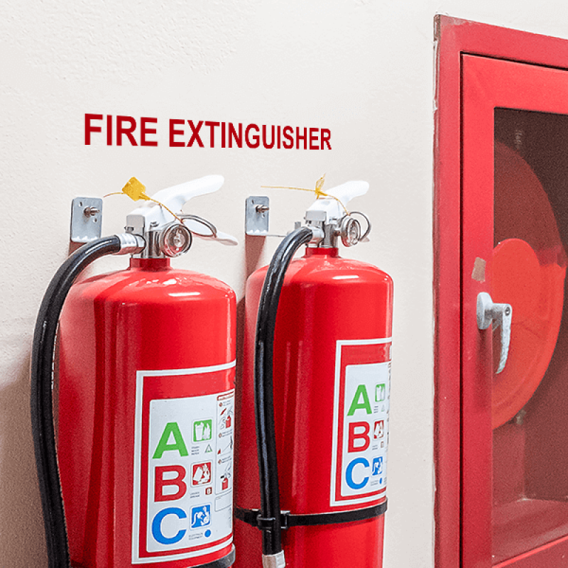 Horizontal Fire Extinguisher Cut Vinyl Decal | 1" x 12"
