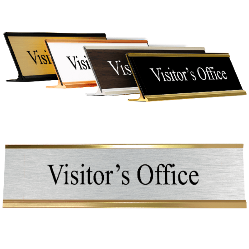 Visitor's Office Desk Plate | 2" x 8"