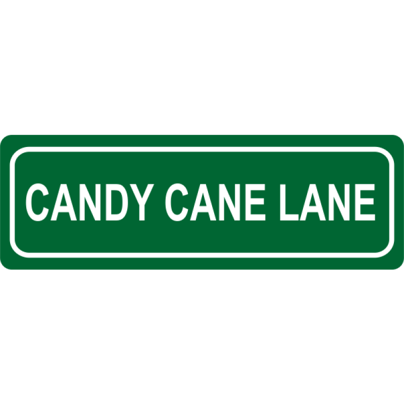 Candy Cane Lane Street Sign