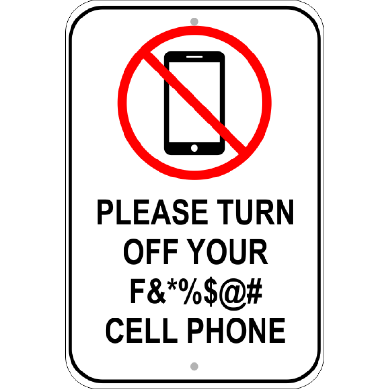 Expletive Cell Phone Sign